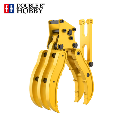 Double E S013 1/14 RC Excavator Metal Grabber Attachment - Full Alloy Electric Grapple DIY Upgrade Parts for E010 / EC160 E111