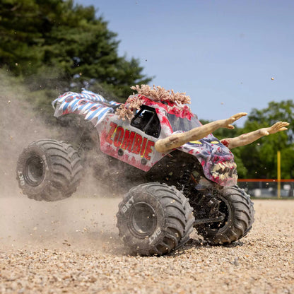 Losi 1/18 Mini LMT 4WD Solid Axle Monster Truck, Zombie Electric RC Off-Road Vehicle RTR