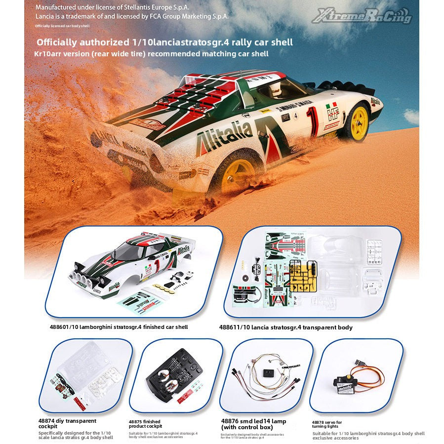 Killerbody Lancia Stratos Gr.4 1/10 RC Rally Car Clear Body Shell - Officially Licensed