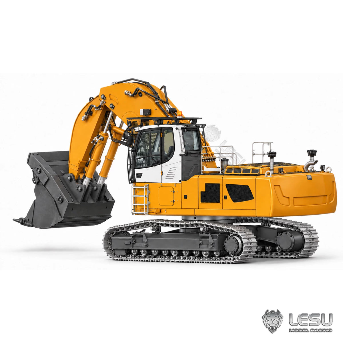 LESU LR956 Hydraulic RC Excavator 1/14 Scale Double Pump 7 Valve Shovel Excavator Model Toy