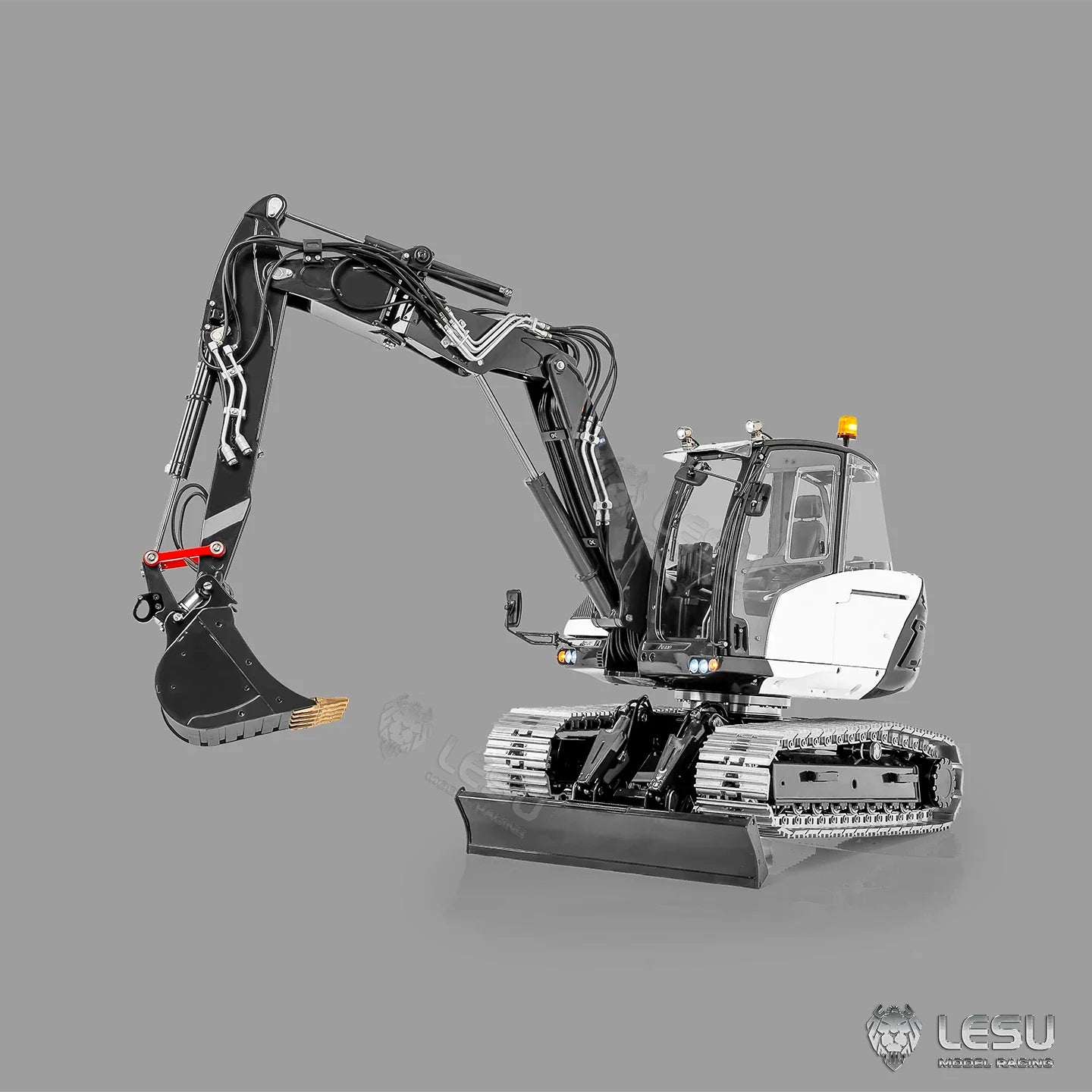 LESU 1/14 MC15 Hydraulic Excavator BA-B0042 | Dual Pump 9-Way Valve | 4-Section Variable Boom