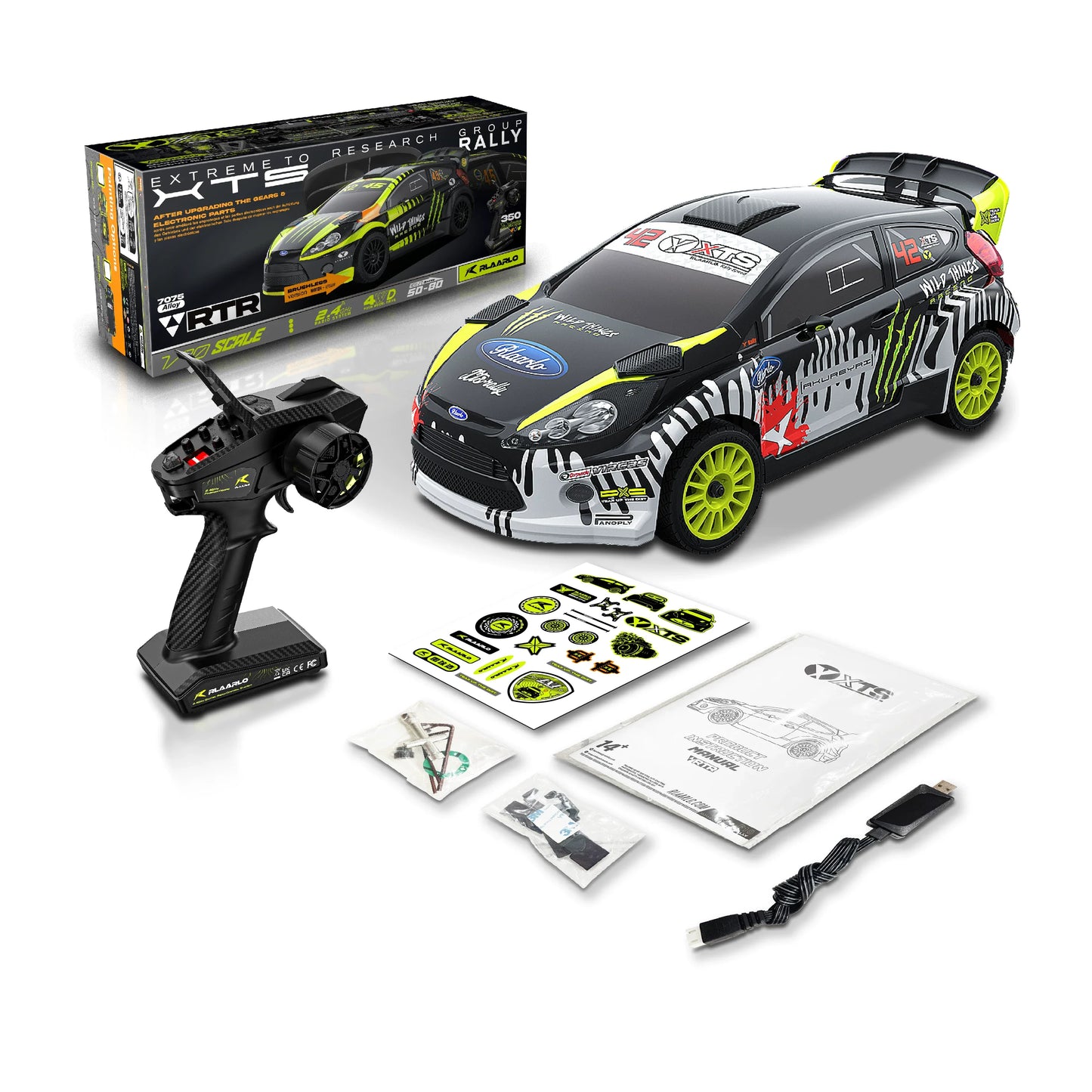 XTS-F10 1/10 Scale Brushless RC Rally Car - 4WD Professional Off-Road Vehicle, 3S Lipo Power, 50MPH High Speed RTR Rlaarlo
