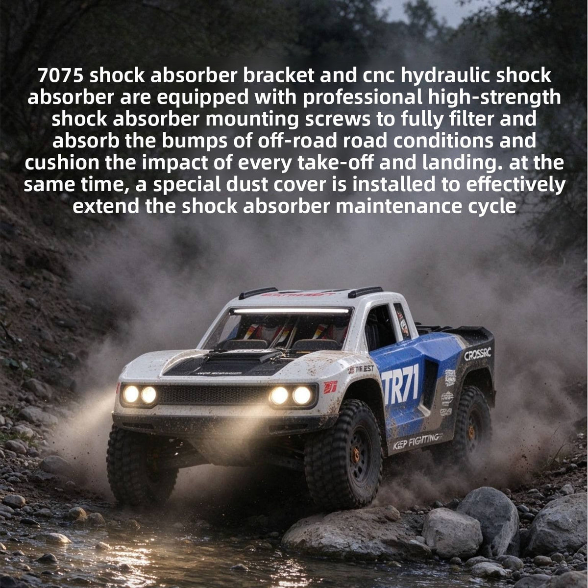 CROSSRC TR71 1/7 4WD Brushless Off-Road Short Course RC Truck Low CG 7075 Aluminum Chassis  RTR/ARTR for Adults