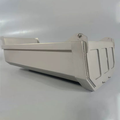 1/14 6x6 RC Hydraulic Dumper Truck Stainless Steel Sandblasted European Tipper with U-Shape Bucket for Tamiya Lesu DIY Model