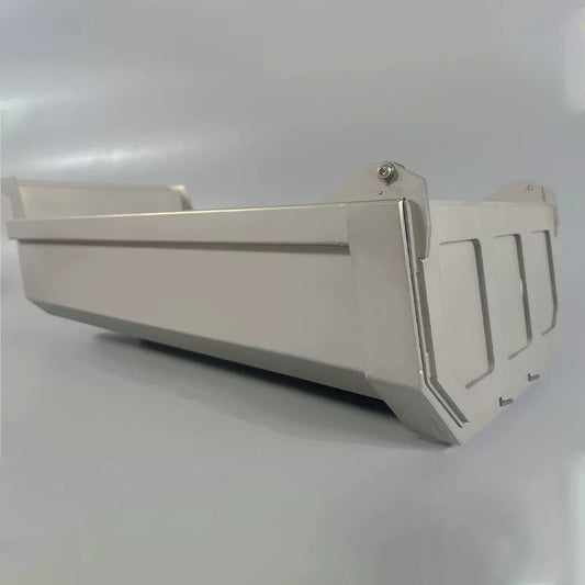 1/14 6x6 RC Hydraulic Dumper Truck Stainless Steel Sandblasted European Tipper with U-Shape Bucket for Tamiya Lesu DIY Model