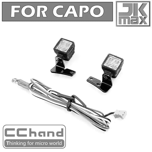 CCHAND A-Pillar Spotlights LED Pod Lights for Capo JKMAX 1/8 RC Crawler Upgrade Parts