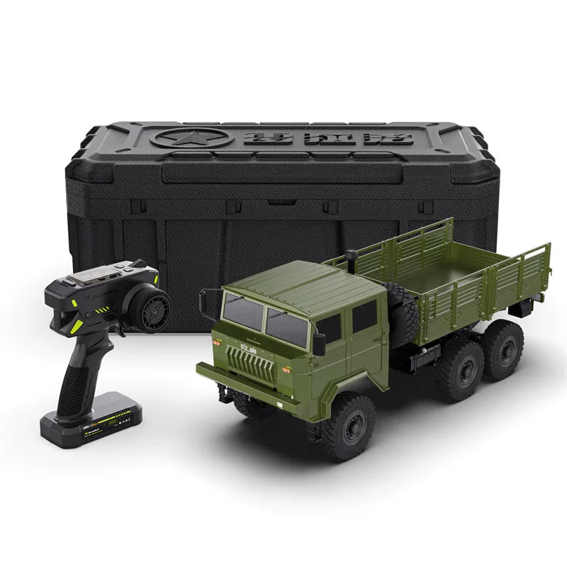 1/10 Scale Rerall CQ261 6x6 Heavy Duty RC Truck - Full Proportional Simulation Military Transport Vehicle Hobby Mode