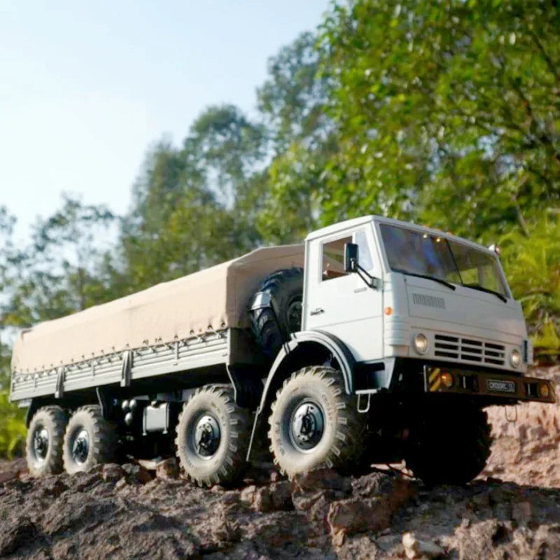 1/12 8x8 RC Military Truck KIT 8WD Heavy Duty Off-Road Crawler with 2-Speed Gearbox High Torque Chassis