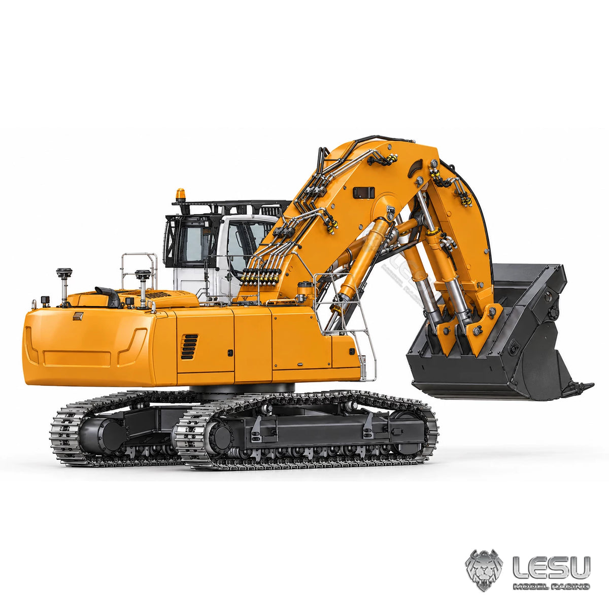 LESU LR956 Hydraulic RC Excavator 1/14 Scale Double Pump 7 Valve Shovel Excavator Model Toy