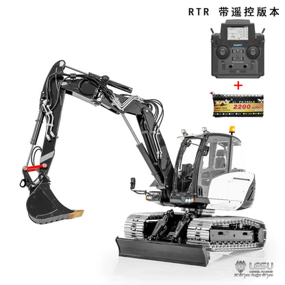 LESU 1/14 MC15 Hydraulic Excavator BA-B0042 | Dual Pump 9-Way Valve | 4-Section Variable Boom