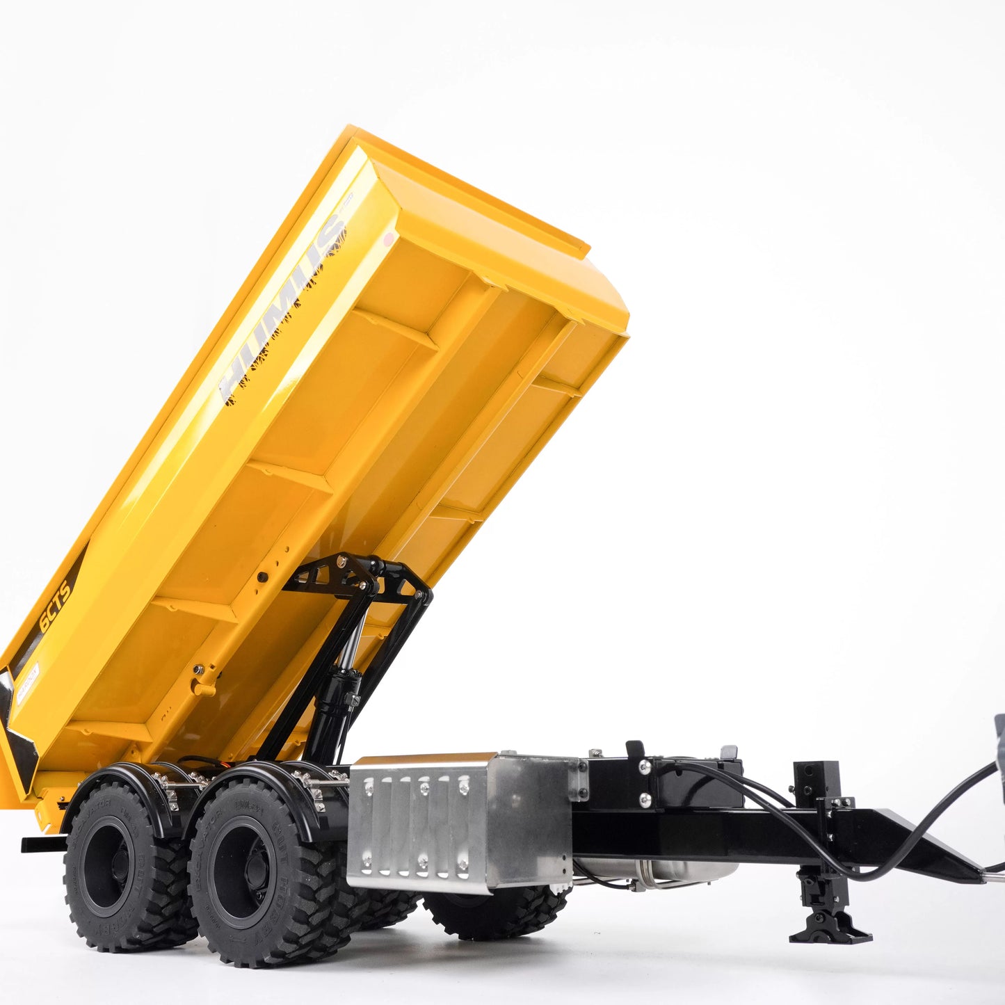 1/14 Kuting RC Hydraulic Full Dump Trailer - Metal Scale Model with Liftable Bed