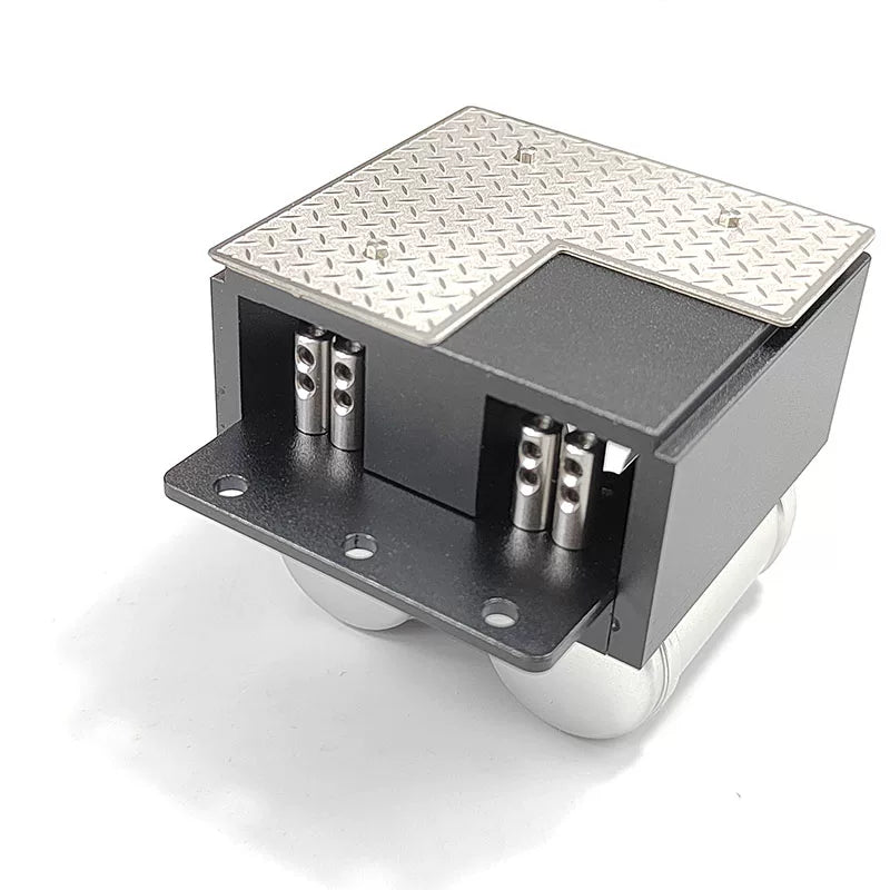 Metal Simulation Battery Box with Servo Mount Upgrade Part for 1/14 Tamiya Volvo RC Tractor Truck DIY Model