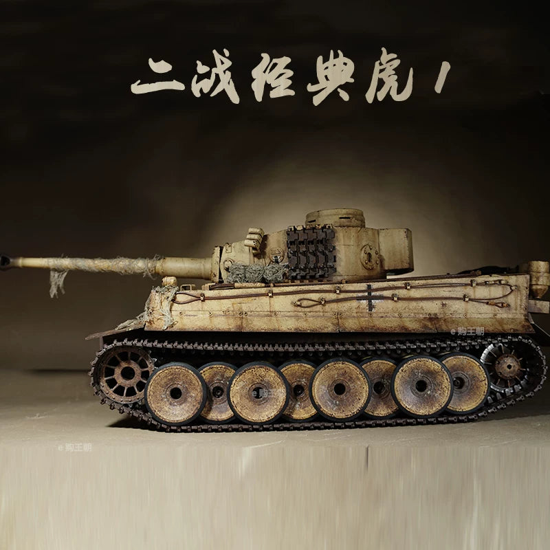 Heng Long 1/16 Full Metal Tiger I RC Tank 3818, Professional Hobby Grade Infrared Combat Remote Control Tank with Smoke & Sound