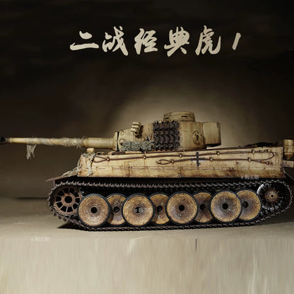 Heng Long 1/16 Full Metal Tiger I RC Tank 3818, Professional Hobby Grade Infrared Combat Remote Control Tank with Smoke & Sound