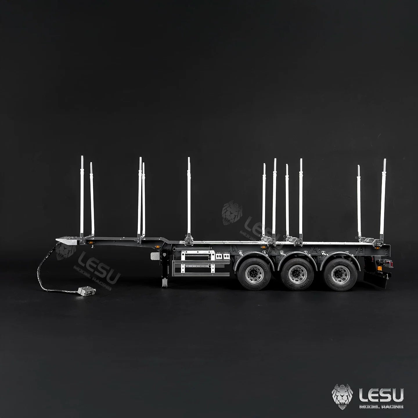 LESU 1/14 RC Timber Semi-Trailer with Drum Brakes & Dual-Wheel Axles LS-A0053