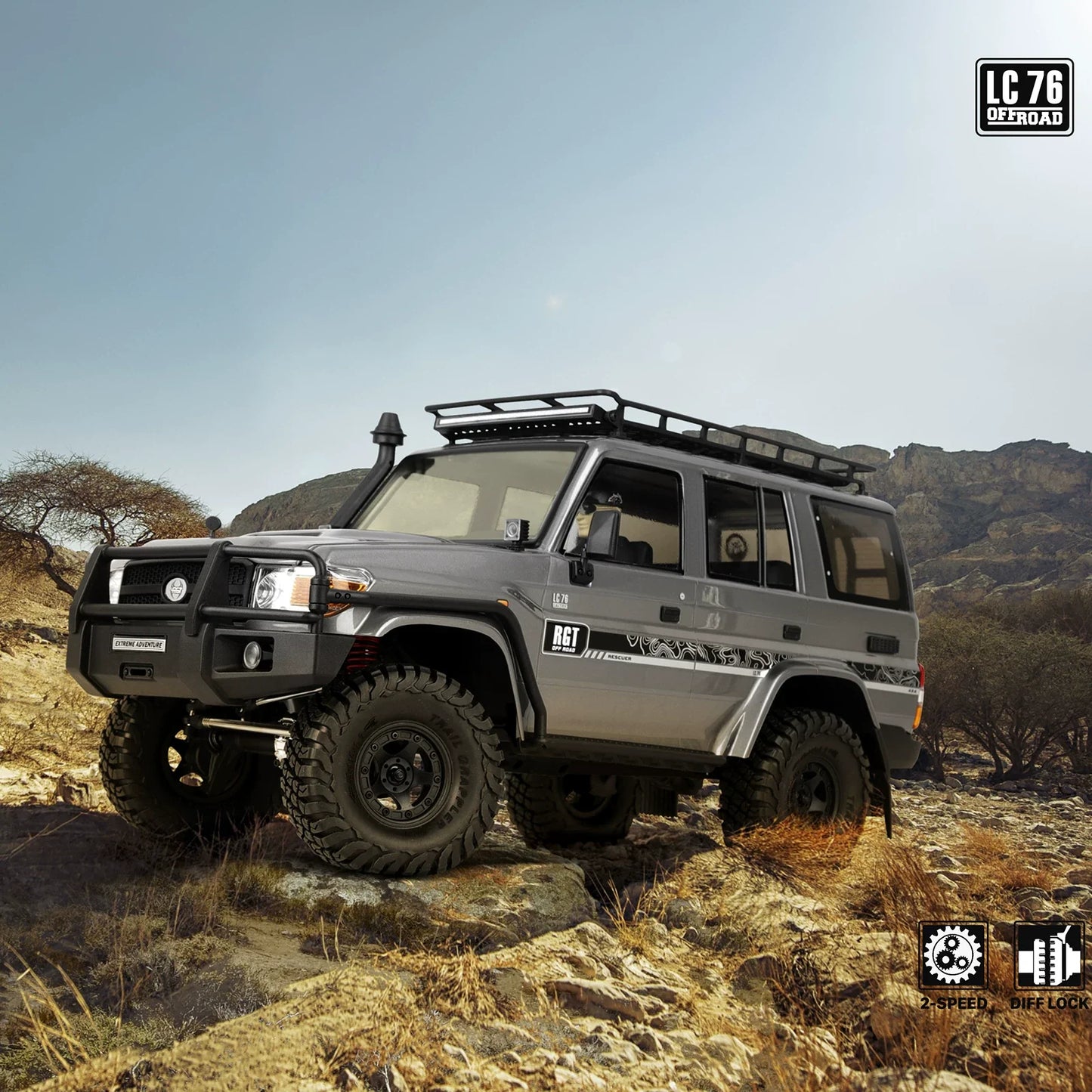 RGT EX86190 1/10 RC Crawler LC76 | 4WD Off-Road Electric Adventure Vehicle