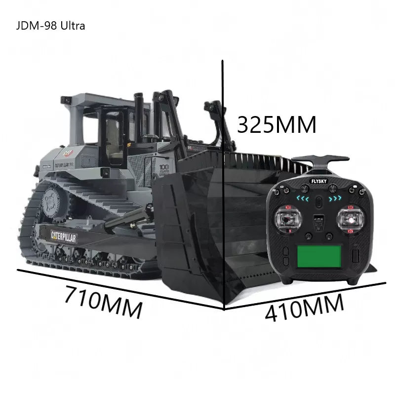 JDMODEL 1/14 JDM-98 ULTRA RC Hydraulic Bulldozer Model Metal Crawler Tractor RTR