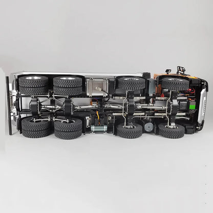 Iveco RC-Auto 1/14 8x8 RC Hydraulik-Muldenkipper mit Licht- und Soundsystem, Differentialsperre, RTR RC-LKW, Spielzeug für Erwachsene 
