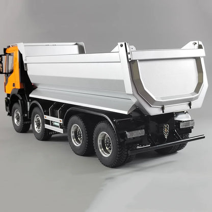 Iveco RC-Auto 1/14 8x8 RC Hydraulik-Muldenkipper mit Licht- und Soundsystem, Differentialsperre, RTR RC-LKW, Spielzeug für Erwachsene 