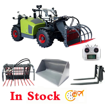 RC-Auto 1/14 RC Hydraulischer Teleskopstapler JDM-128 Lader Multifunktions-Gabelstapler Modell Junge ferngesteuertes Auto Modell Spielzeug 