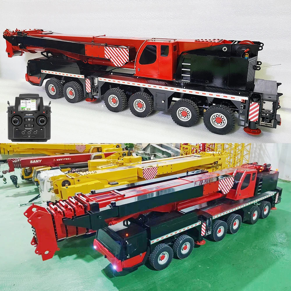 RC Crane 1/14 Remote Control Metal Crane Model Toy RTR with Light and Sound System Adult Remote Control Car Toy