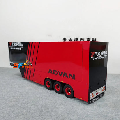 RC Tractor 1/14 3-axle RC Tamiya Trailer with Lights Trailer Truck Container Transporter Metal Model Remote Control Car Toy