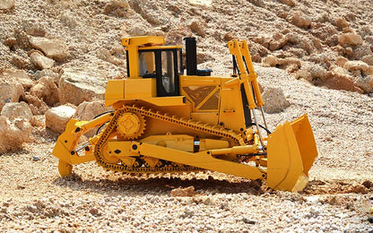 Kostenloser Versand! Bulldozer 1/14 JDM 98 DXR2 D9T ferngesteuerter Hydraulikbulldozer mit verbessertem Sound- und Lichtsystem, Metallmodell, ferngesteuertes Auto, Spielzeug für Erwachsene 