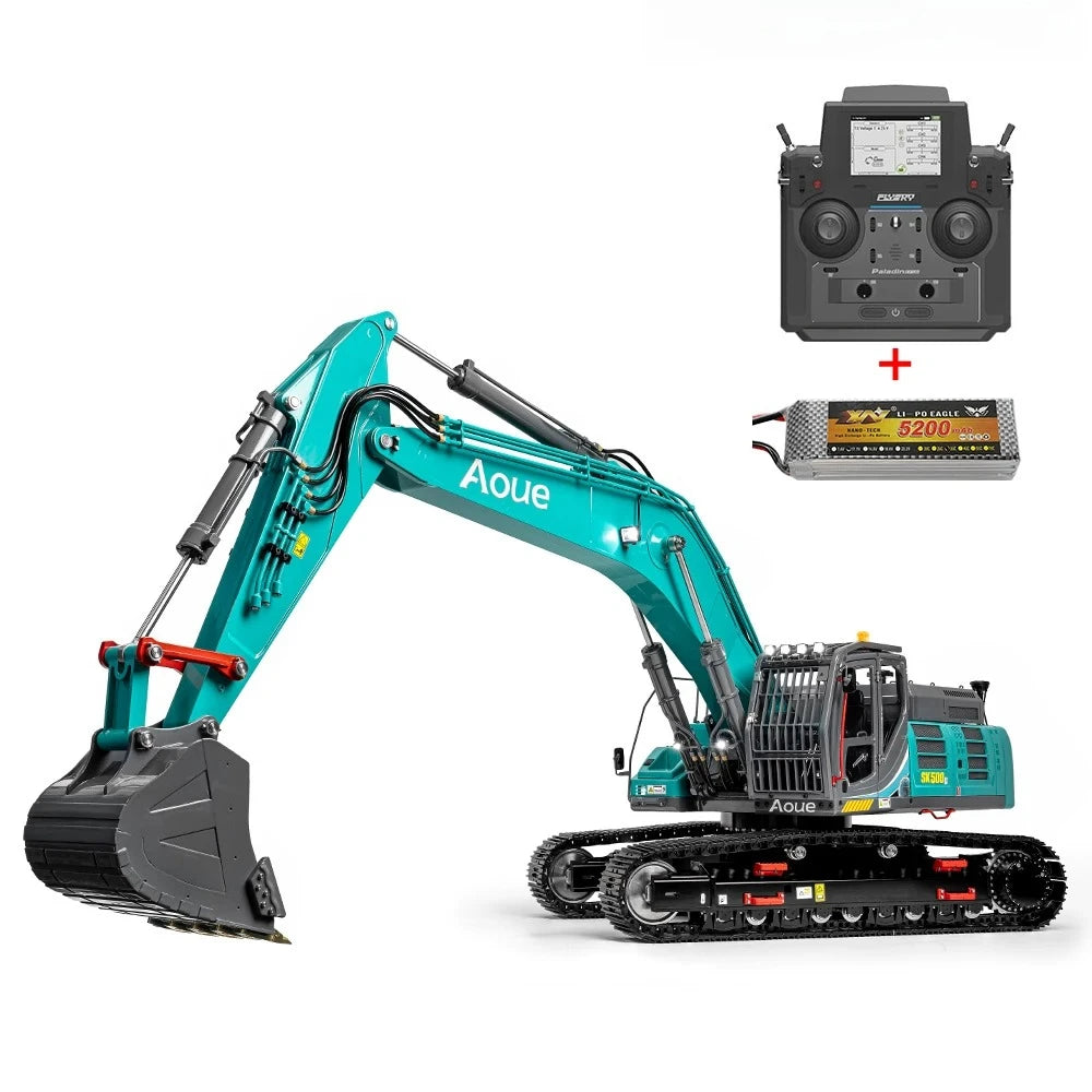LESU SK500 RC Excavator 1/14 Hydraulic Remote Control Excavator KIT/RTR Version 6-Way Valve Tracked Excavator Metal Model Toy