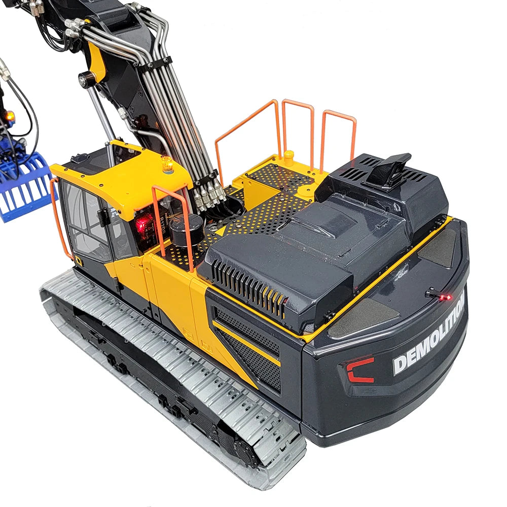 EC380 RC Excavator 1/14 Remote Control Hydraulic Excavator Three-section Arm Crawler Excavator Metal Model Adult Remote Control