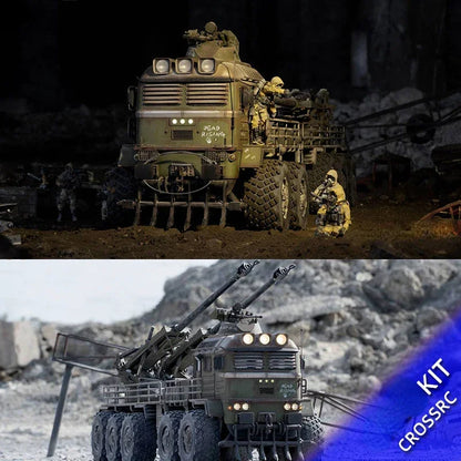 CROSSRC XX10 T-REX 1/12 RC-Auto 10x10 Gepanzertes Fahrzeug Militär-LKW Modellbausatz Version Simulation Schweres Geländefahrzeug Spielzeug für Jungen 