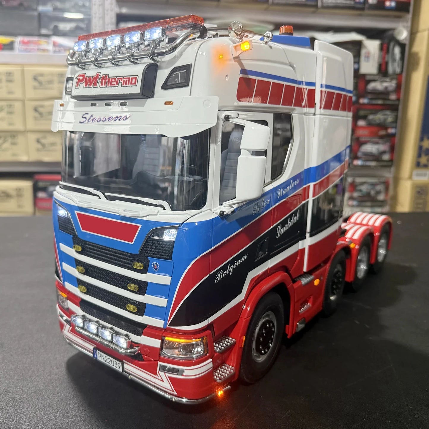 Tamiya 770S RC Truck 1/14 8x4 Remote Control Tractor Metal Model PL18EV Remote Control Boy Remote Control Car Model Toy