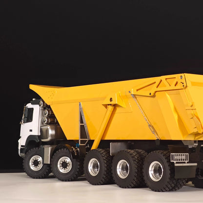 JDM 219 RC Truck 1/14 10x10 Hydraulischer RC-Muldenkipper Metallmodell mit 3-Gang-Getriebe, Licht und Sound, ferngesteuertes Auto, Spielzeug für Jungen 