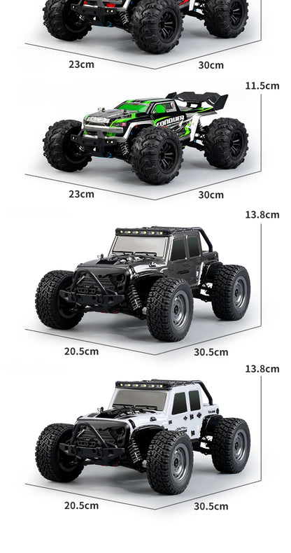 1/16 70KM/H or 50KM/H 4WD RC Car with LED Remote Control Cars High Speed Drift Monster Truck for Kids Vs Wltoys 144001 Toys