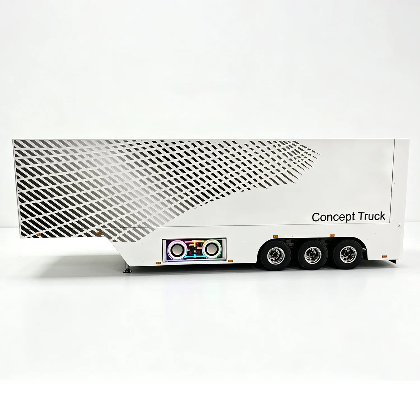 1/14 Metal 3-Axle RC Container Trailer Truck with Lights & Openable Sides