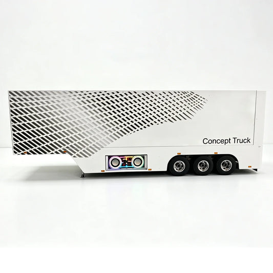 1/14 Metal 3-Axle RC Container Trailer Truck with Lights & Openable Sides