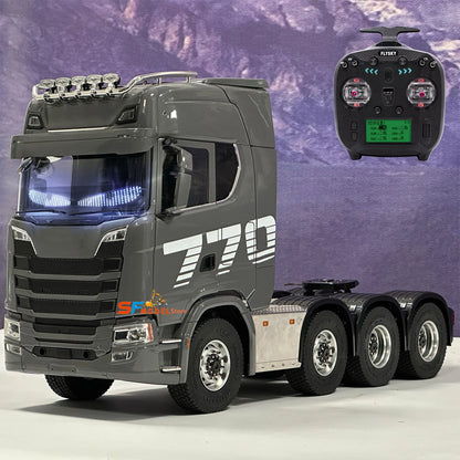 8x8 RC-Traktor-Modell 1:14 mit Fernsteuerung, Anhänger, Beleuchtung und Soundsystem – ein ferngesteuertes LKW-Spielzeug für Jungen 