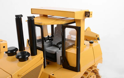 Kostenloser Versand! Bulldozer 1/14 JDM 98 DXR2 D9T ferngesteuerter Hydraulikbulldozer mit verbessertem Sound- und Lichtsystem, Metallmodell, ferngesteuertes Auto, Spielzeug für Erwachsene 