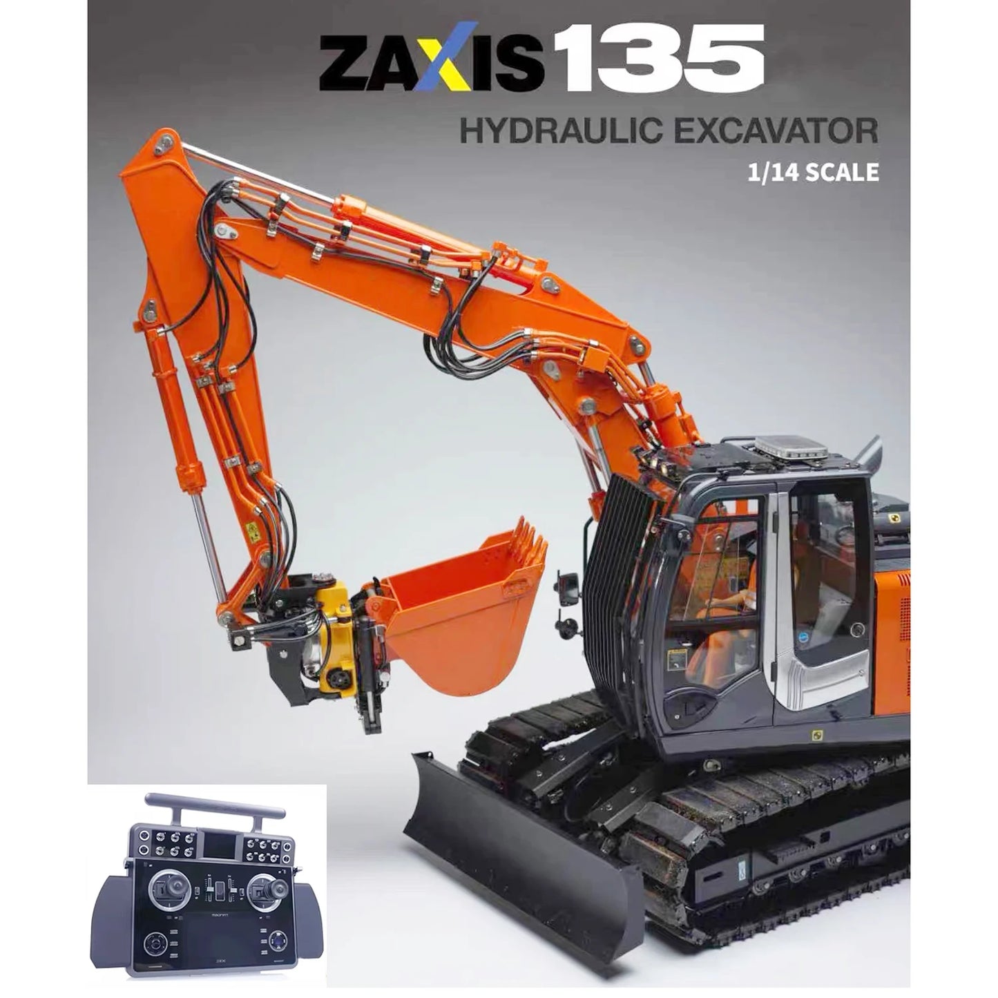 1/14 RC ZX135 Three-Section Hydraulic Excavator (RTR)