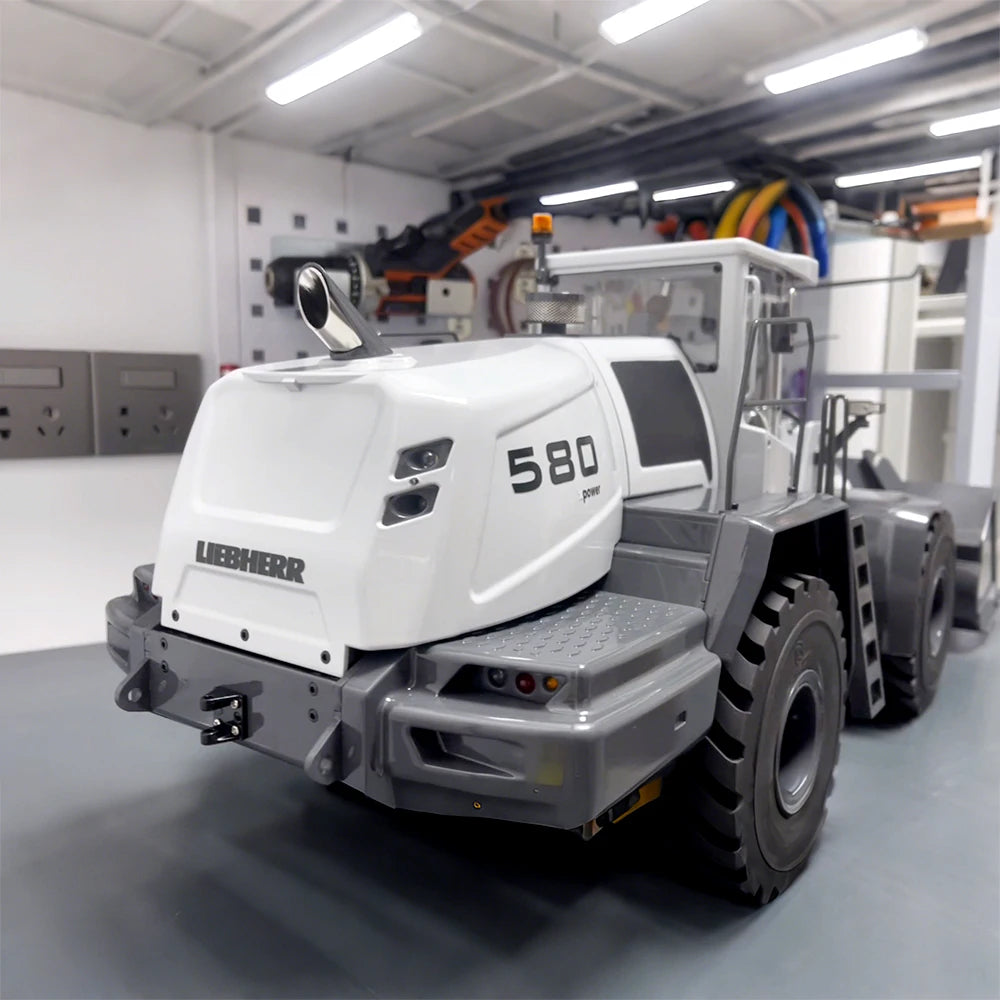 RC Loader 580 1/14 Hydraulic RC Loader Metal Model RTR Radio Remote Control with Light and Sound System Wheel Loader Model