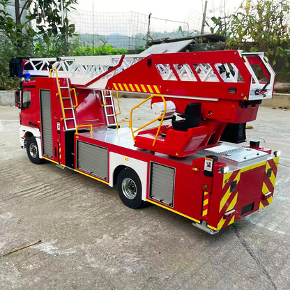 1/14 4x4 RC Lift Ladder Fire Truck with Metal Chassis & 2-Speed Transmission (Sound & Light System)