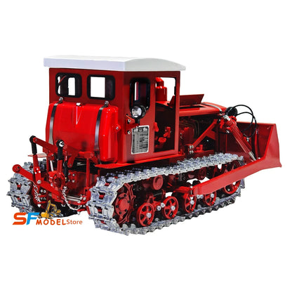 1/12 Hydraulic RC Bulldozer Dongfanghong Crawler Bulldozer Metal Model with Light and Sound System RC Car Model Boy Toys