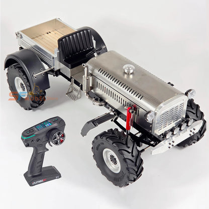 Metal RC Tractor Climbing Car Model RTR Version with 2-speed Gearbox Motor Winch CNC Metal Remote Control Car Model Toy 2026 New