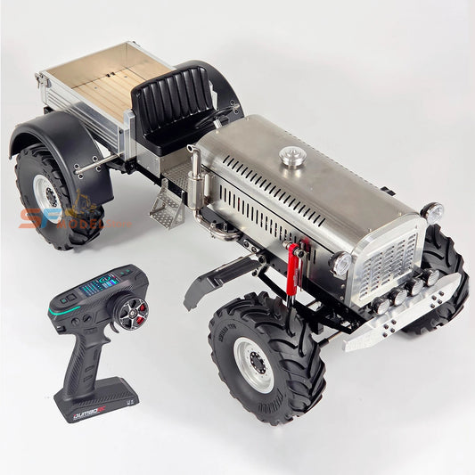 Metal RC Tractor Climbing Car Model RTR Version with 2-speed Gearbox Motor Winch CNC Metal Remote Control Car Model Toy 2026 New