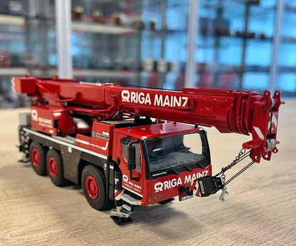 D1050 RC Crane 1/14 3-axis Remote Control Hydraulic Crane Engineering Heavy Machinery Metal Model All Terrain Crane Model Toy