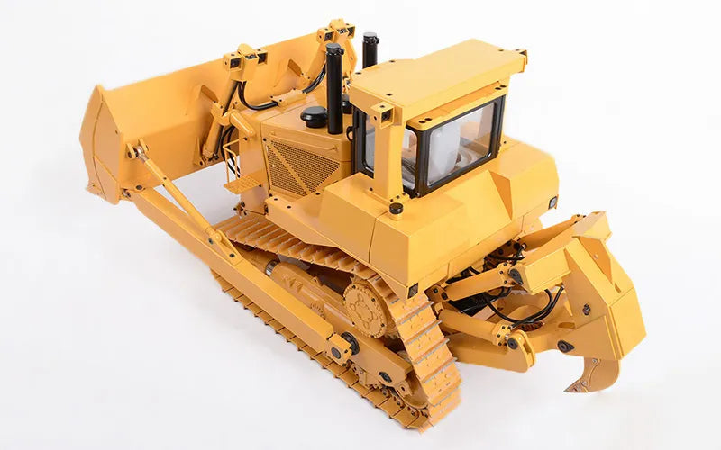 Free Shipping Bulldozer 1/14 JDM 98 DXR2 D9T Remote Control Hydraulic Bulldozer Upgraded Sound and Lighting System Metal Bulldozer Model Remote Control Car Adult Toy