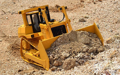 Kostenloser Versand! Bulldozer 1/14 JDM 98 DXR2 D9T ferngesteuerter Hydraulikbulldozer mit verbessertem Sound- und Lichtsystem, Metallmodell, ferngesteuertes Auto, Spielzeug für Erwachsene 