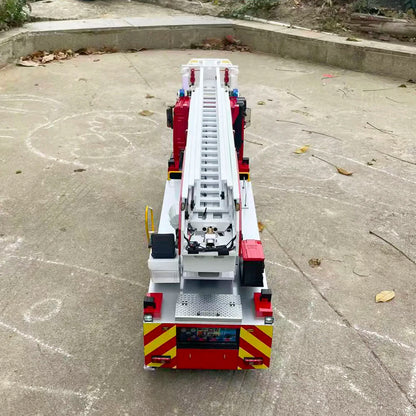 1/14 4x4 RC Lift Ladder Fire Truck with Metal Chassis & 2-Speed Transmission (Sound & Light System)