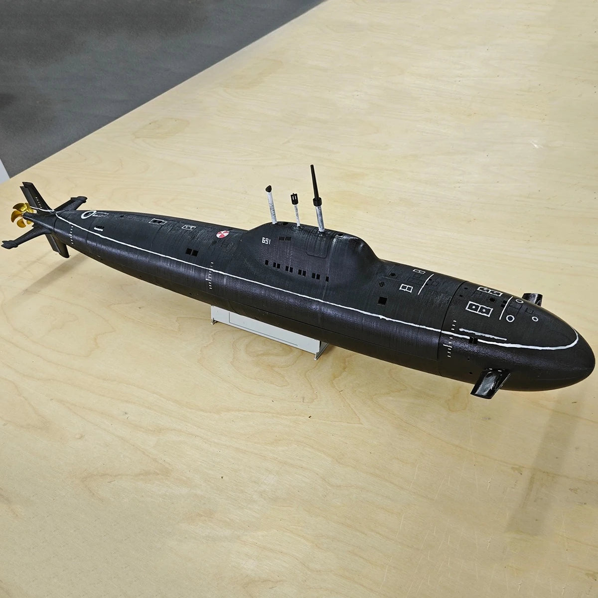 Alpha Class 1/100 Scale RC Submarine 90cm - Static Diving Remote Control Submersible Ship RTR Model