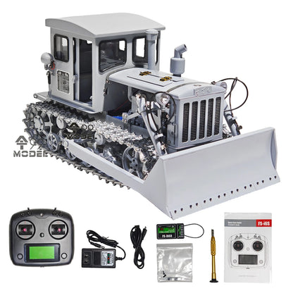 Dongfanghong Bulldozer 1/12 Metal Hydraulic RC Bulldozer Model RTR with Lighting and Sound System Remote Control Car Model Toy