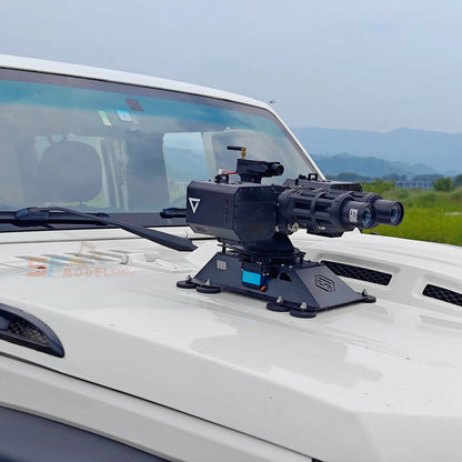 SF Fortress Turret Remote Control Dual-Barrel Cannon Toy Can Fire Water Bullets and Rotate 360°